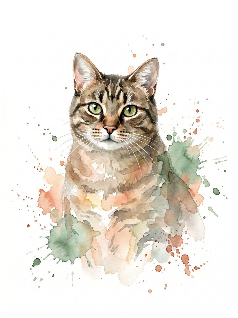 Portrait d’animal — style Aquarelle